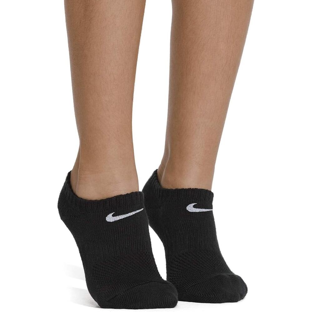 Nike Kids' Everyday Lightweight No-Show Socks - 4 Pairs in Black - Small